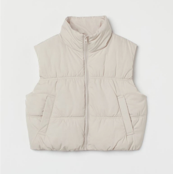 H&M Jackets & Blazers - 🆕️NWT H&M Crop Vest in 'Light Beige', Large